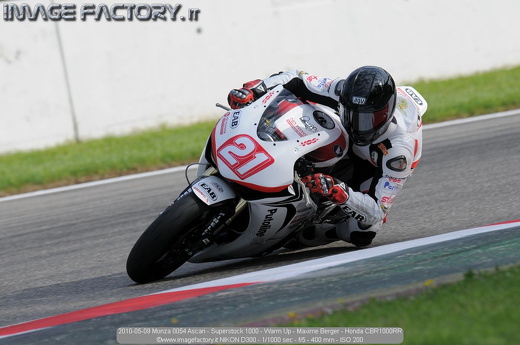2010-05-09 Monza 0054 Ascari - Superstock 1000 - Warm Up - Maxime Berger - Honda CBR1000RR